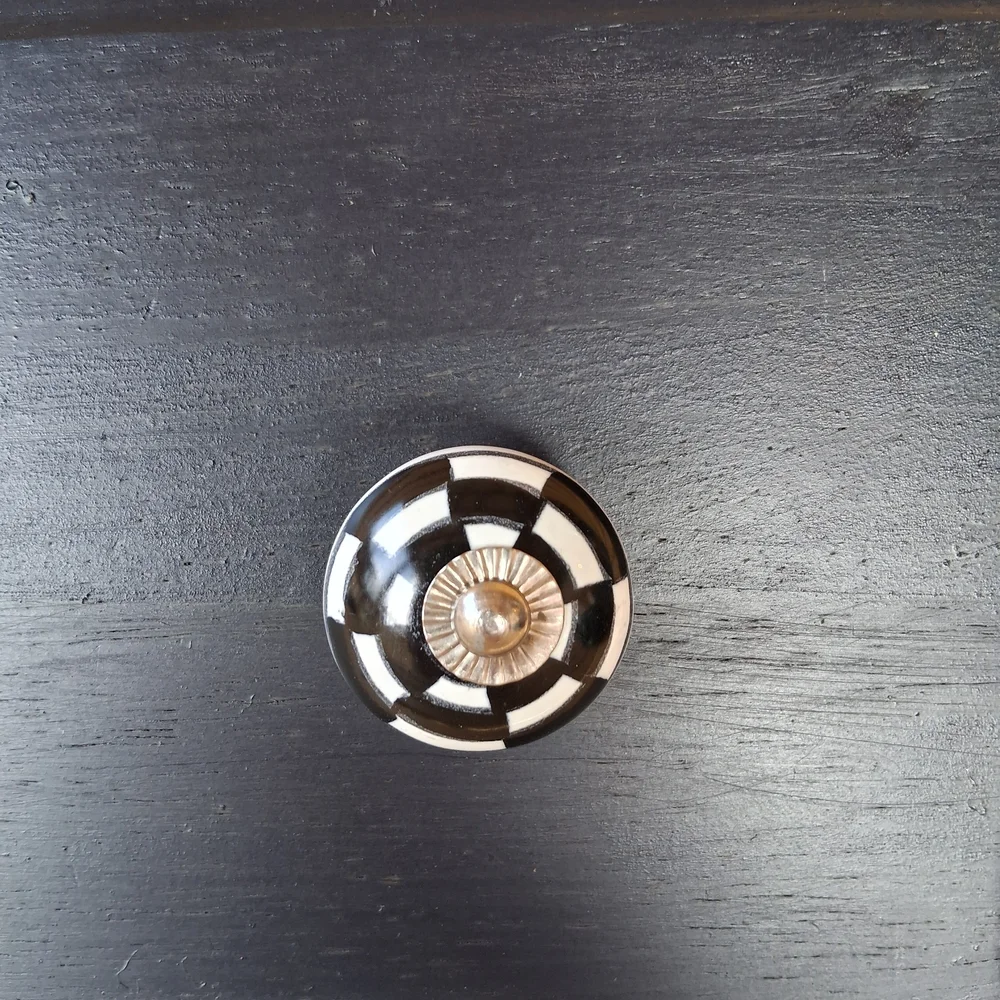 Black and White Decorative Wall Hook Rack - Brand Unbranded